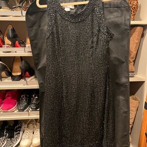 Never worn Elegant Black Sleeveless Sequin Dress